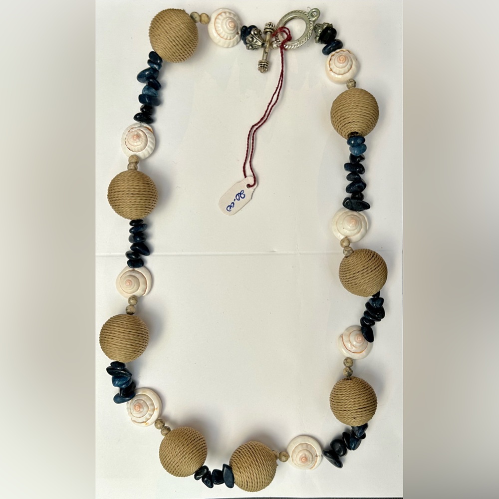 Natural Wrapped & Sodalite Beads Necklace